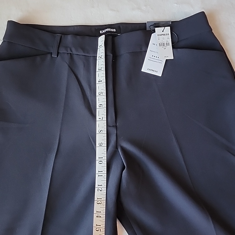 Express Flare Mid Rise Classic Black Dress Pants Brand New - Picture 4 of 11